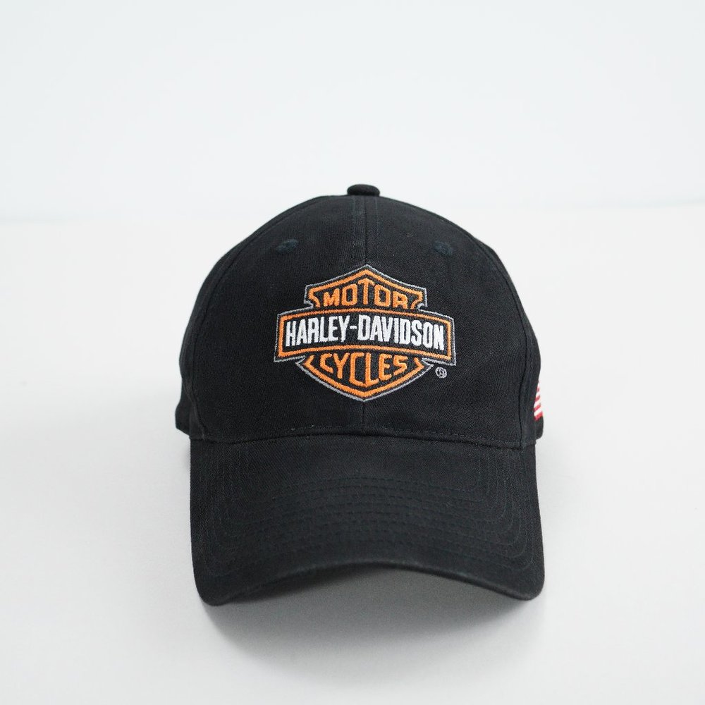 Harley Davidson Motor Cycles Hat Cap Black OSFA Embroidered Logo American USA